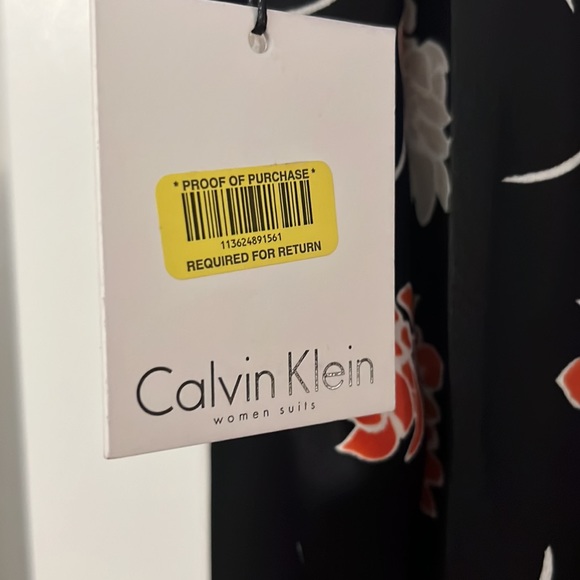 Calvin Klein black dark floral soft pull on pants 20W NWT workwear casual baggy - Picture 16 of 16